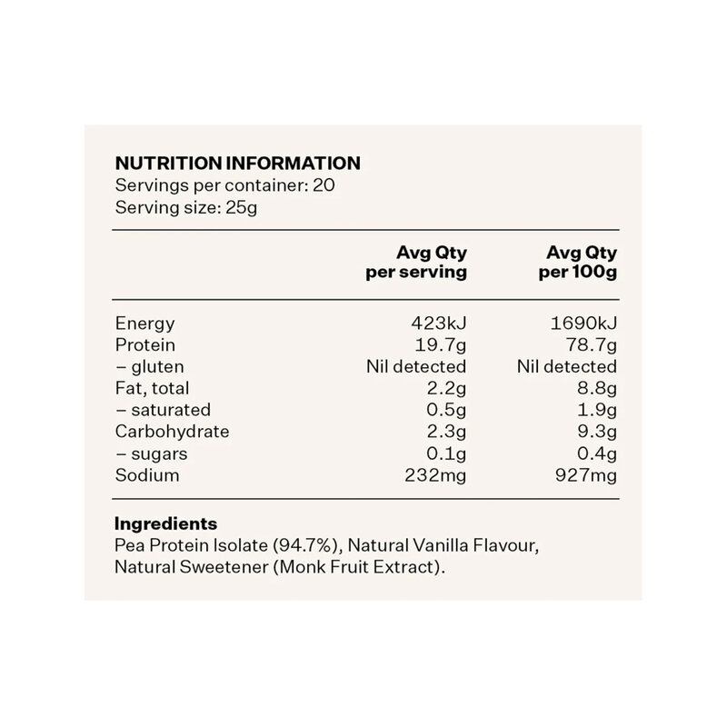 Vanilla Pea Protein Powder — image 2