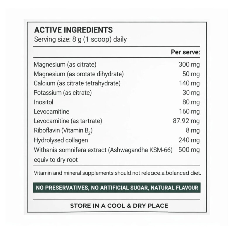 Magnesium Recovery Powder with Adaptogens