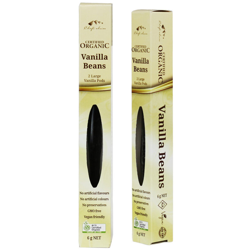 2 Large Vanilla Beans in Test Tube