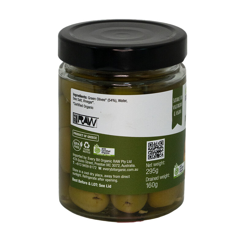 Organic Green Pitted Olives — image 3